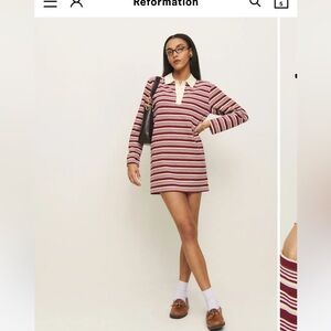 Reformation Anna Knit Dress Red - Size S